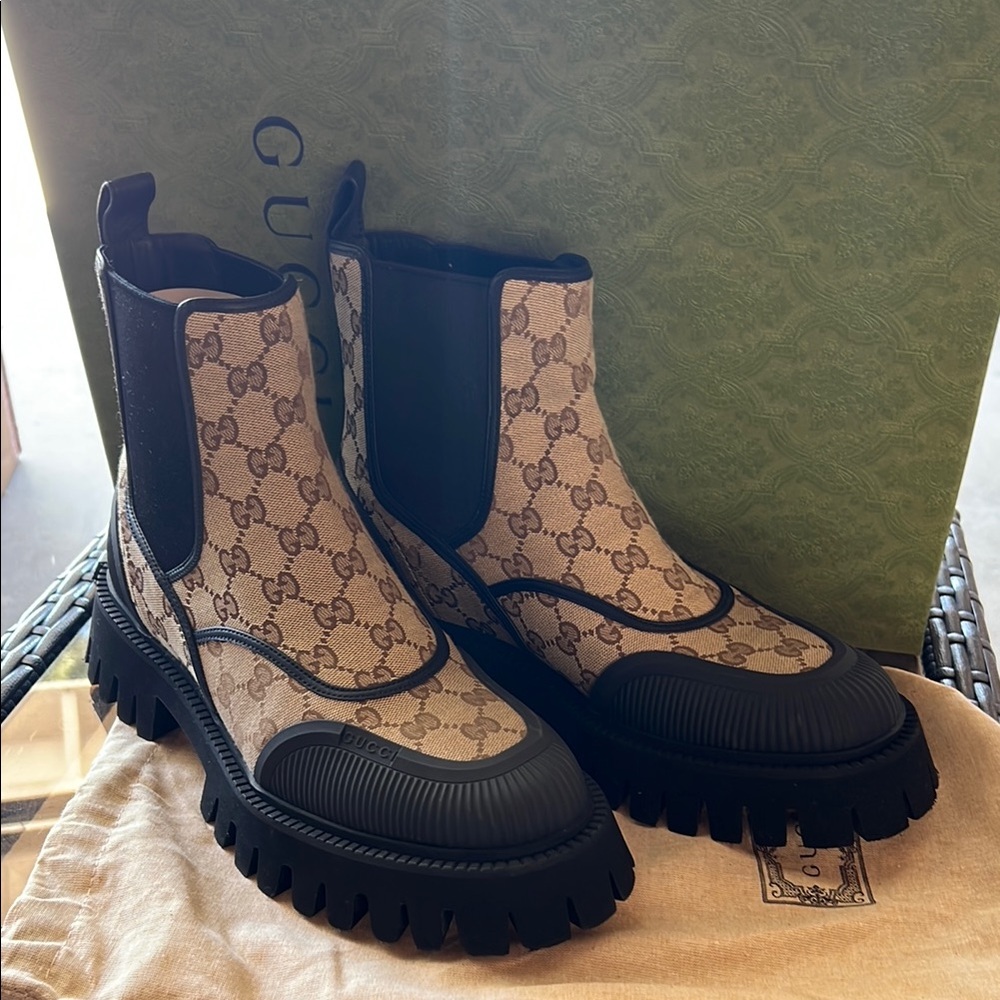 Gucci Men GG Ankle Boots
